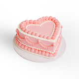 Pink Vintage Heart Cake