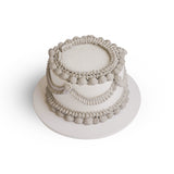 Grey Elegant Vintage Cake