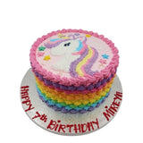 Unicorn Rainbow Cream Cake 2kg